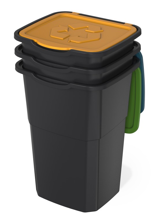 Kôš na triedený odpad ECO 3 Master Black