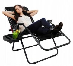 ALDOTRADE Zahradní relaxační polohovací křeslo Regina černé