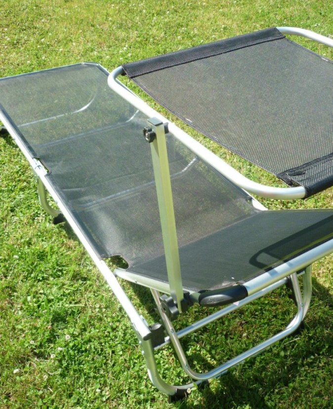 ALDOTRADE Ležadlo polohovateľné so strieškou čierne