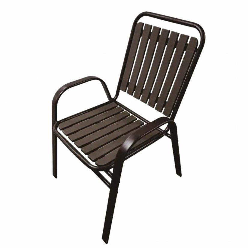 Záhradná stolička hnedá 56x63x89 cm