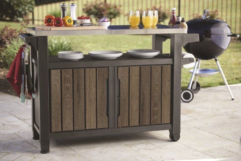 Keter grilovací stolík Deco Unity XL jaseň
