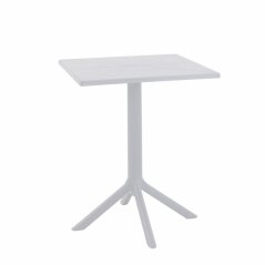 Záhradný štvorcový stôl 60x60x77, 5 cm, biely