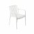 Záhradná stolička 45,5x57x45/81 cm, biela, nosnosť 110 kg