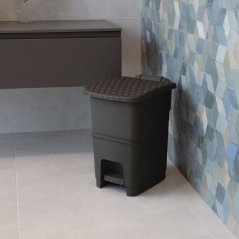 ALDOTRADE Odpadkový kôš 18l ratan antracit