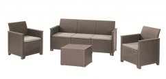 Keter záhradný set Elodie 3 cappuccino s úložným stolom