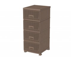 Komoda se 4 zásuvkami RETRO NEW hnědá