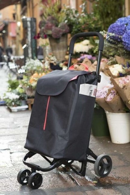 ALDOTRADE GIMI Twin nákupný vozík, čierny