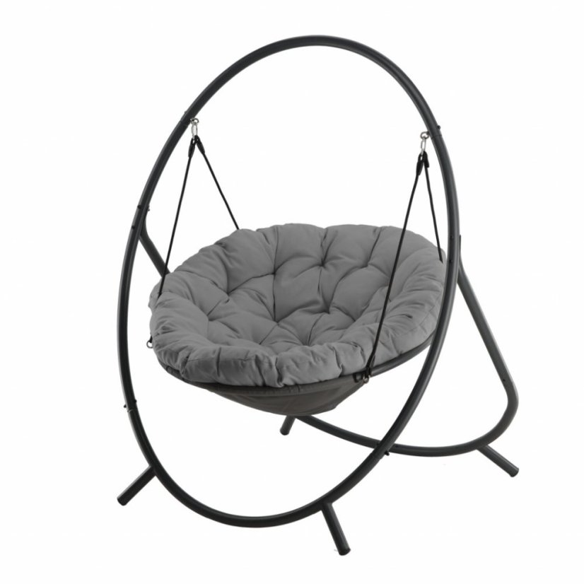 Závesné kreslo PATIO tmavo šedý 115,5 × 140 × 167,5 cm