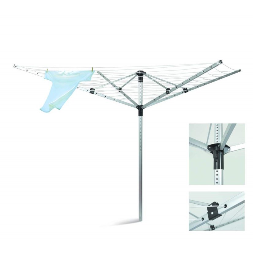 Záhradný sušiak 4 ramená - 50m s obalom proti dažďu a puzdrom