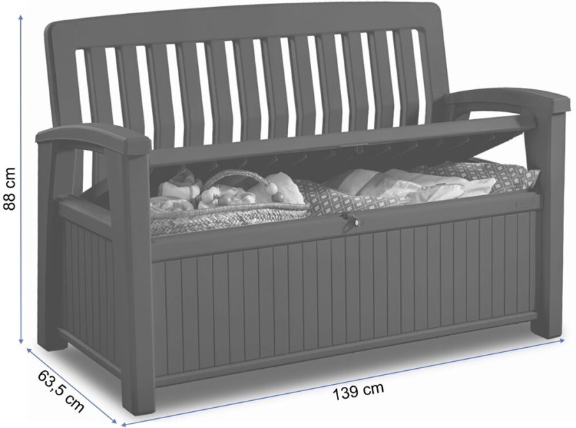 Lavica Patio Bench hnedá