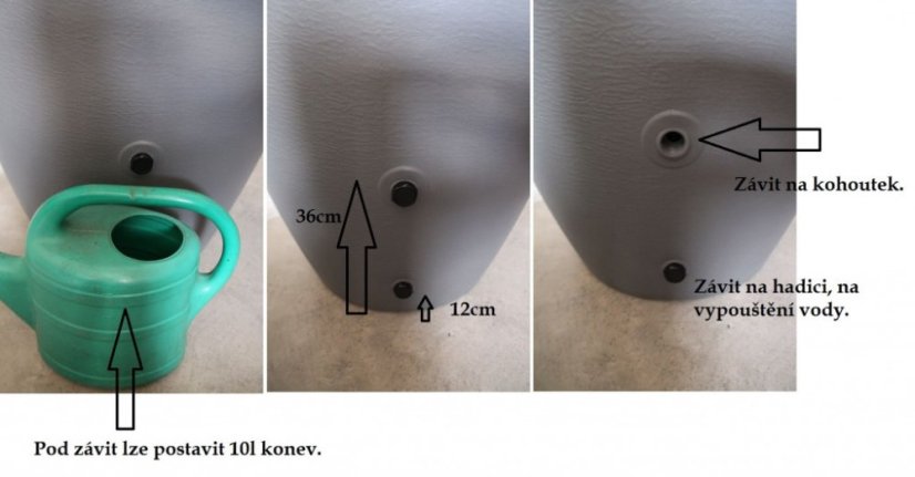 Sud na dažďovú vodu AQUACAN 440l - antracit