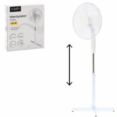 Stojanový ventilátor biely 45W