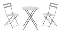 Skladacie bistro set Bea sivý