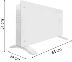 Vykurovací panel konvektor biely 2500 W