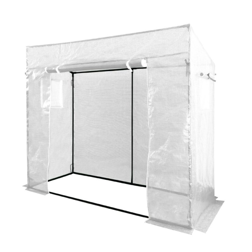 ALDOTRADE Fóliovník na paradajky veľký 200x77x168/146 cm biela plachta
