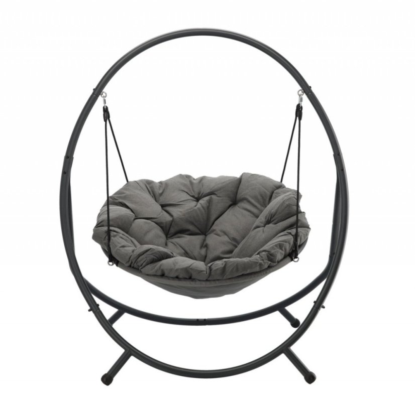 Závesné kreslo PATIO tmavo šedý 115,5 × 140 × 167,5 cm