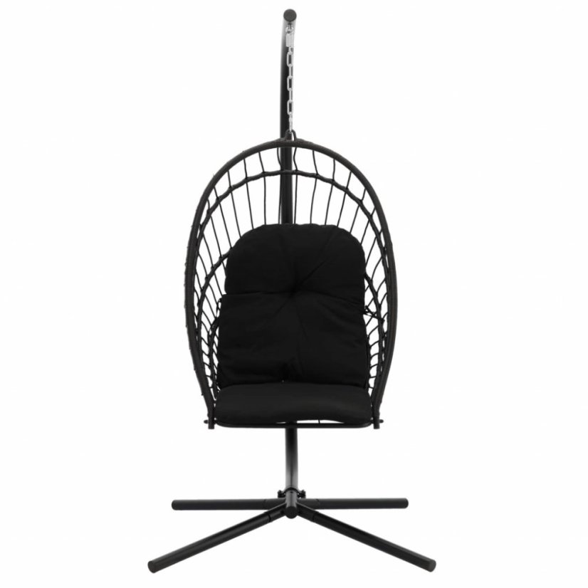 Skladacie závesné kreslo ERIS čierne