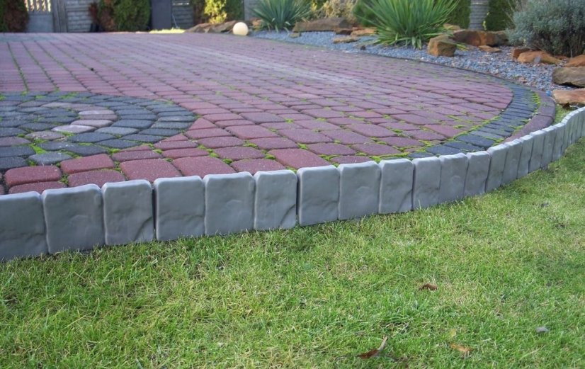 ALDOTRADE Záhradný obrubník plastový kameň 2,5m - Názov varianty: Sivá