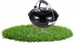 Záhradný gril na drevené uhlie s poklopom 37x37x44 cm
