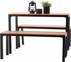 Set záhradného nábytku Garden hnedý, 3 ks