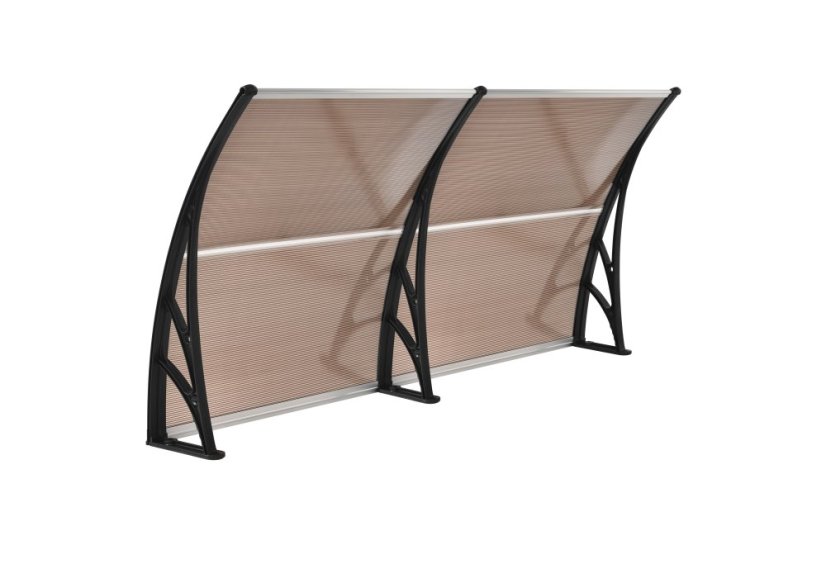 ALDOTRADE Dverná vchodová strieška Standart 100x200 cm - Názov varianty: Hnědá