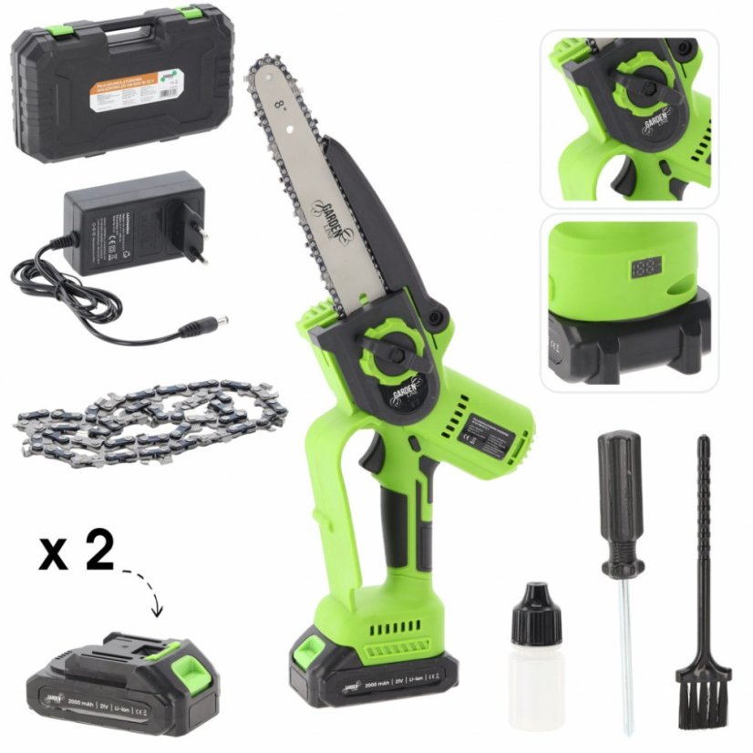 Akumulátorová píla na vetvy 20 cm, 900 W, 21 V