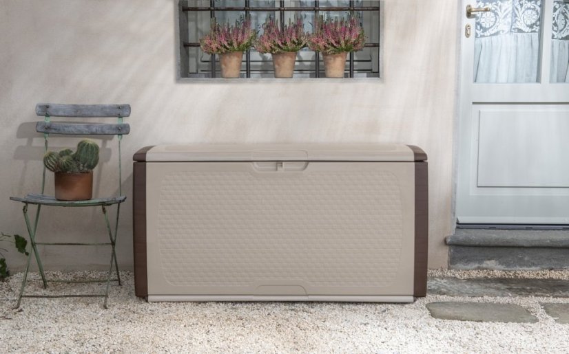 ALDOTRADE Záhradný úložný box Tutto 350l hnedý