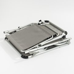 ALDOTRADE Záhradné rozkladacie ležadlo so strieškou sivé