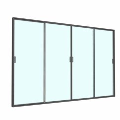 Sklenené posuvné dvere pre hliníkovú pergolu 4 m