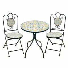 Záhradný nábytok Mozaika LEMONIA, stôl + 2 stoličky