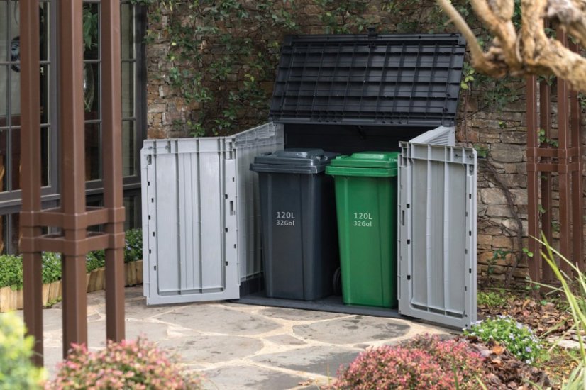 Keter záhradný prístrešok Store It Out Midi antracit, 132x71, 5x113, 5 cm