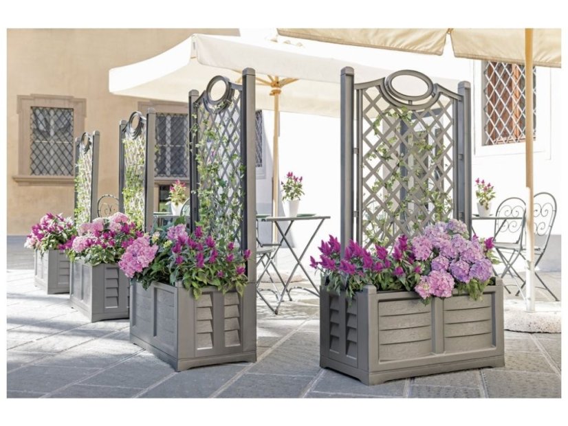 Truhlík s okrasnou mrežou SEPARE - Názov varianty: Antracit