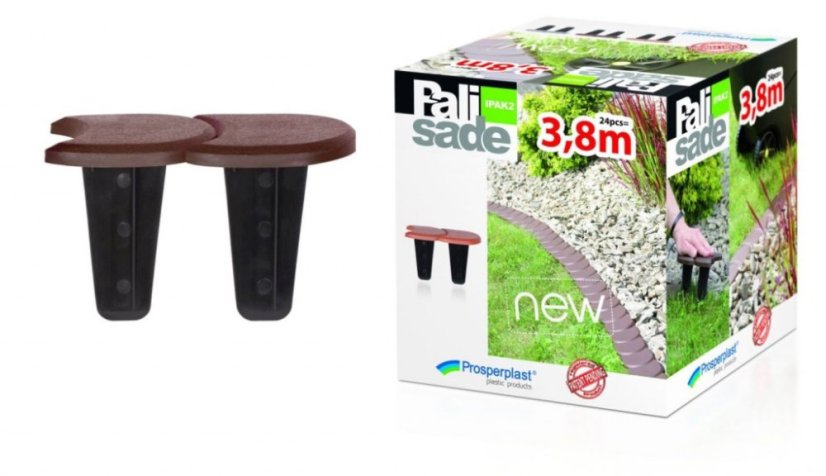 ALDOTRADE Záhradná palisáda IPAK DOUBLE 3,8m - Názov varianty: Hnědá