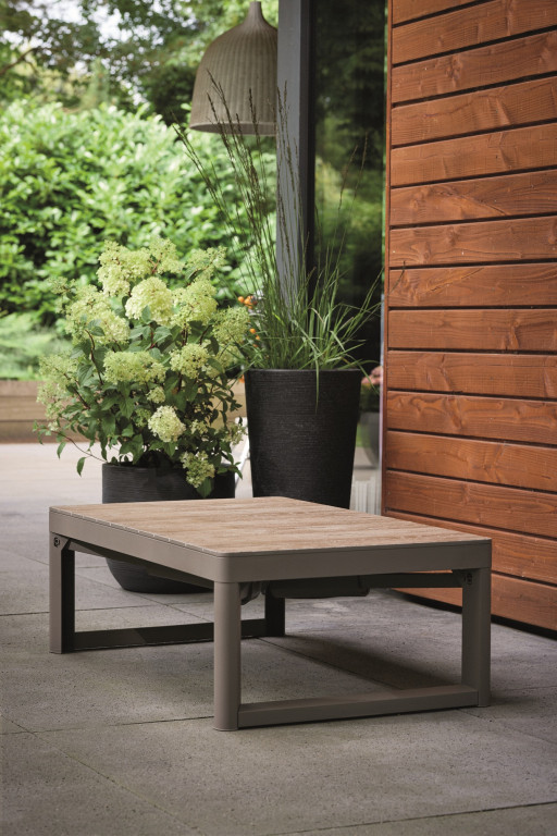 Keter Stôl Lyon ratan Cappuccino, 116x71x40-65 cm