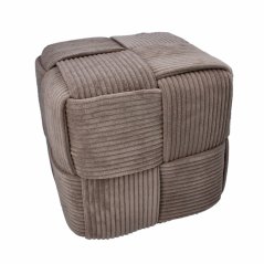 Pletená pufa kostka 40x40x40 cm, sivá