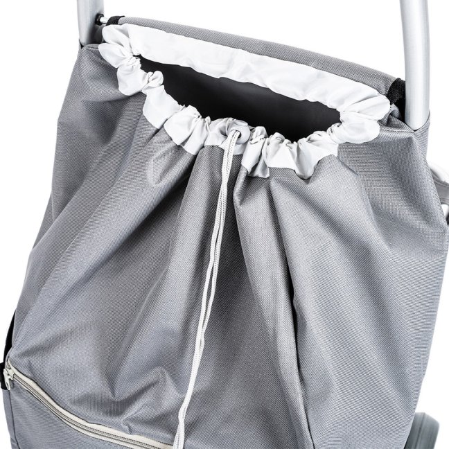 ALDOTRADE Nákupná taška na kolieskach so sedadlom Comfort sivá