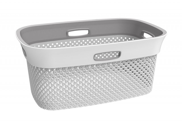 ALDOTRADE Kôš na čistú bielizeň Woolly 45l - Názov varianty: Bielá