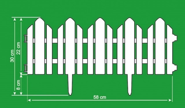 ALDOTRADE Záhradný plôtik Home 2,3m - Názov varianty: Bielá