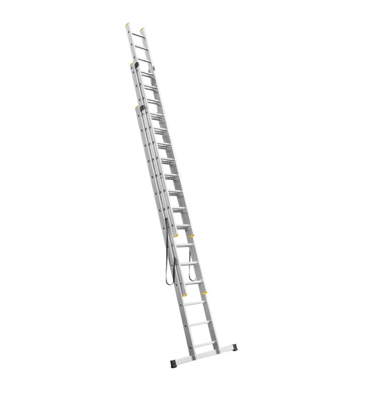 ALDOTRADE Hliníkový rebrík 3x14 priečok PROFI trojdielny
