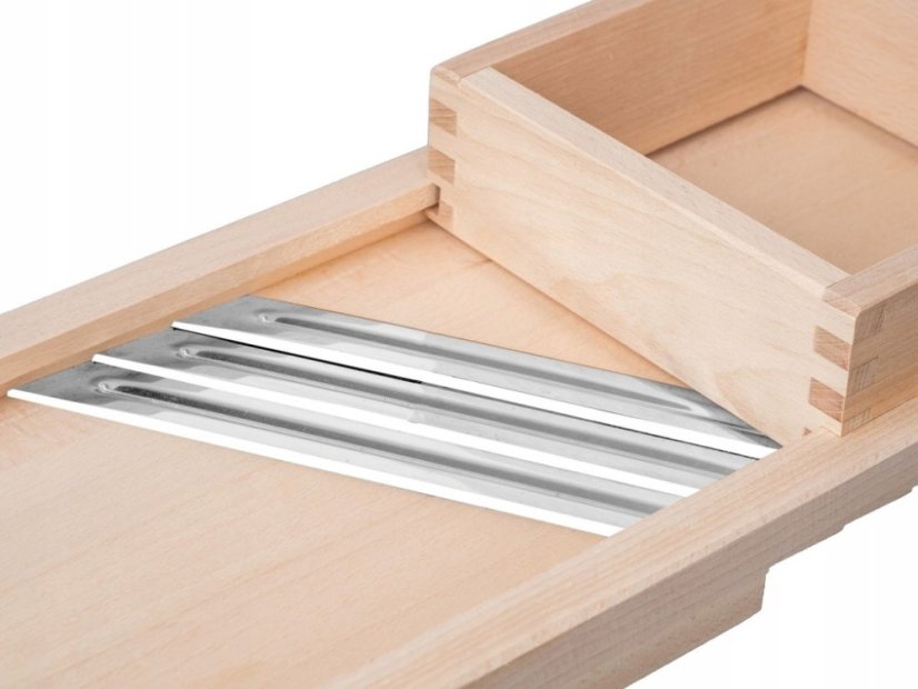 ALDOTRADE Kruhadlo na kapustu 3 nože so šuplíkom 65 x 23,5 x 8,5 cm
