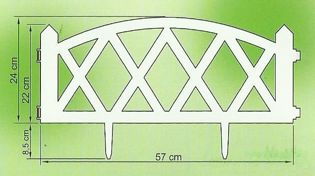 ALDOTRADE Záhradný plôtik Garden 2,3m - Názov varianty: Hnedá