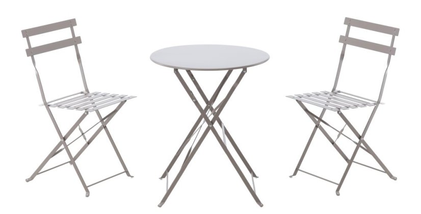 Skladacie bistro set Bea sivý