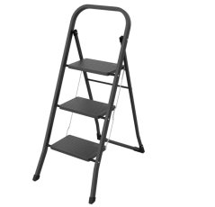 Schodíky oceľové MINIFERO 3, ČIERNE, nosnosť 150kg
