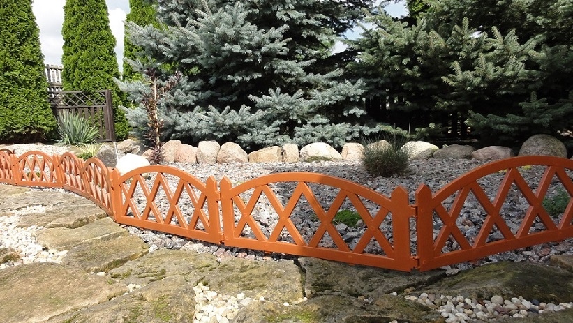 ALDOTRADE Záhradný plôtik Garden 2,3m - Názov varianty: Hnedá