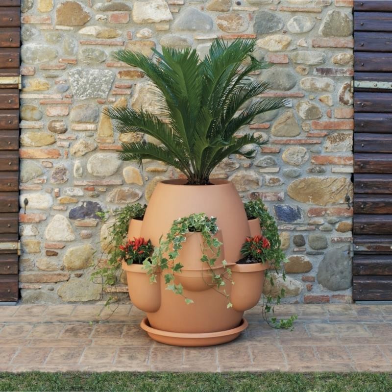 Veľký okrasný kvetináč OASI terakota