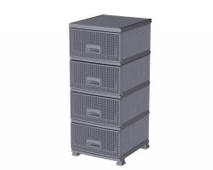 Komoda se 4 zásuvkami RETRO NEW šedá