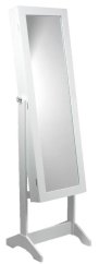 ALDOTRADE Stojaca šperkovnica so zrkadlom 34x35,5x140 cm