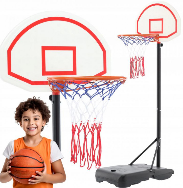 Basketbalový kôš s nastaviteľným stojanom 165 - 205 cm