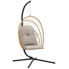 Skladacie závesné kreslo ERIS hnedé