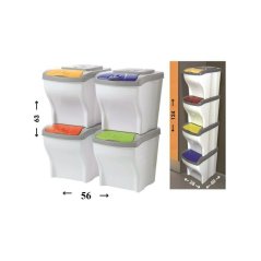 ALDOTRADE Kôš na triedený odpad Poker Set 4x20l